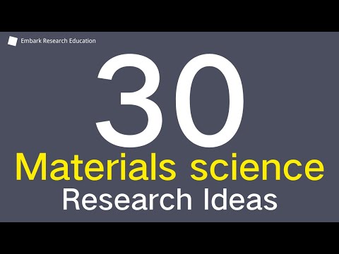 30 Materials Science Research Topics for 2024