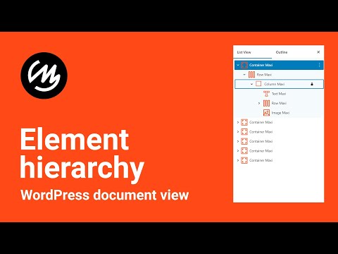 Element hierarchy   WordPress document view