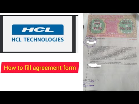 Hcl tech service agreement form |How to fill hcl service agreement form #hcl #hcltech