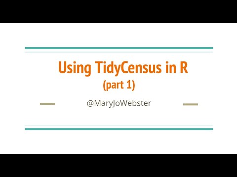 Using TidyCensus in R, part 1