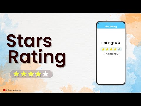 Rating Bar | Flutter Rating Bar Tutorial | Smooth Star Rating Bar | Flutter Tutorial | CodingJourney