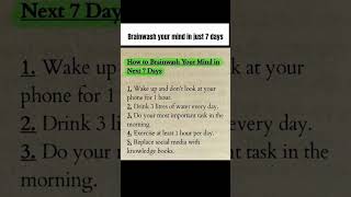 Brainwash Your Mind in Just 7 Days (Do This Daily) #7daychallenge #mindsetreset