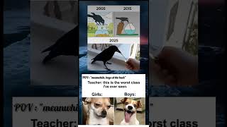 Evolution gone wrong and classroom chaos 😂📚#FunnyMeme #BoysAtTheBack #RelatableHumor #MemeLife