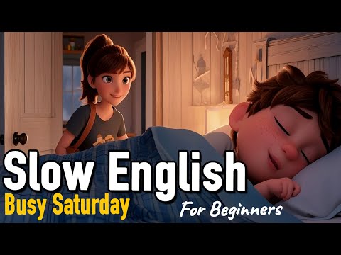 A Busy Saturday in Our Family | Slow Listening & Speaking Practice for Beginners | Daily English