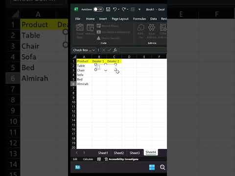 How to Add CheckBox in Excel 😌😍 #shorts #exceltips #excel