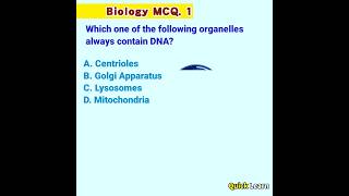 Biology MCQ. 1 | Mitochondria | Quick Learn #biomcqs #biology #quicklearn