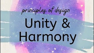 2 minute 🖼 vocabulary! What is UNITY & HARMONY? (Principles of Design)