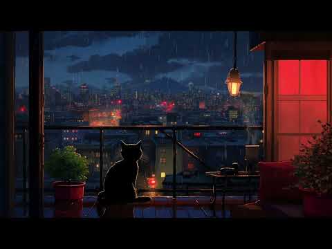 Lofi Rain ☂️night with soothing rain ambience (Lofi 1 hour)