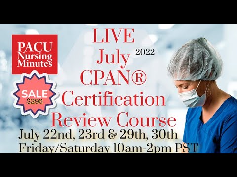 Live CPAN® Review Course on Pre-Sale! July & August classes!