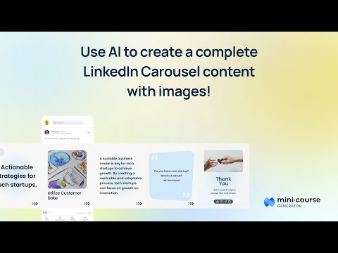 Creating LinkedIn Carousels with AI 🤖 v2! | Create Mini-Courses for LinkedIn | Mini Course Generator
