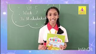 Activity:  CLASSROOM LIBRARY  VIDEO / Grade:  VIII-C Subject: BOOK REVIEW - WEEK 7 / Tr.Mahalakshmy