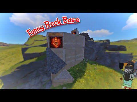 WE BUILT A FUNNY ROCK BASE | RUST