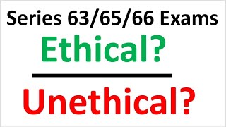 Ethical or unethical?  NASAA Statement of Unethical Business Practices.   Performance Opportunities!