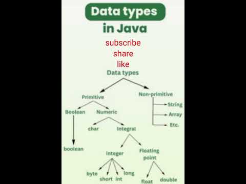 DATA TYPES IN JAVA☕ #java #javadatatypes #datatypes #javalearning #shorts