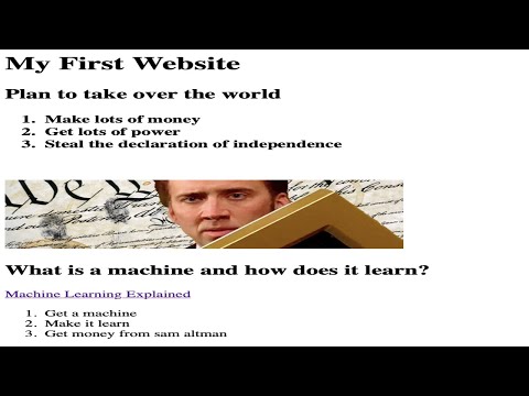 Making My First Website (Learning HTML)