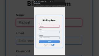 Ever seen a form blink at you 😱 #shorts #coding #programming #subscribe