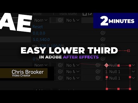 Easy Lower Third in Adobe After Effects (2 Minute Tutorial)