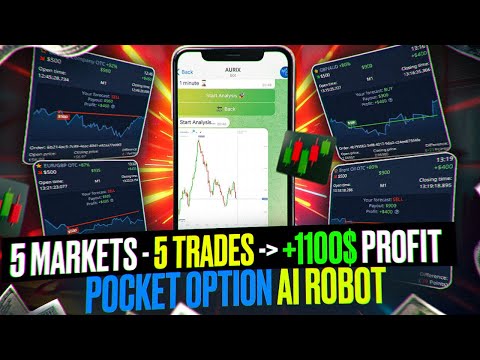 Pocket Option - 5 Markets, 5 Trades, $1100+ Profit | Pocket Option Strategy | Binary Options Bot