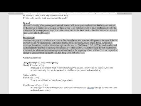 Remote Sensing: Syllabus Rundown
