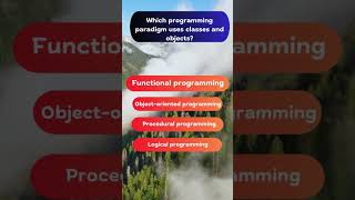 🧩 Which Programming Paradigm Uses Classes and Objects? #computerbasics
