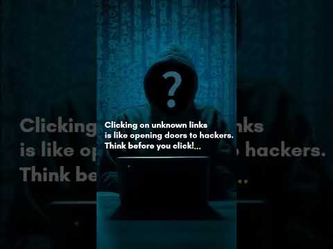 Clicking unknown links is like opening doors to hackers! Think before you click! 🔒🚫 #CyberSecure