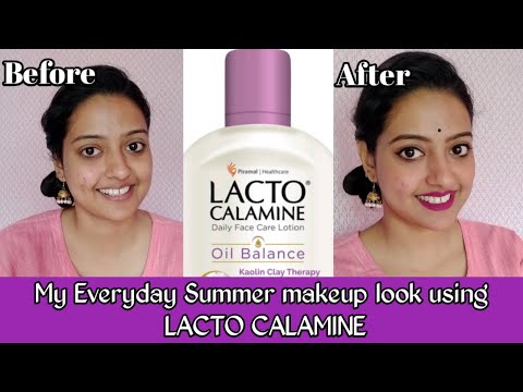 Summer makeup look using LACTO CALAMINE | Sweatproof longlasting everyday makeup | The Beginner Girl