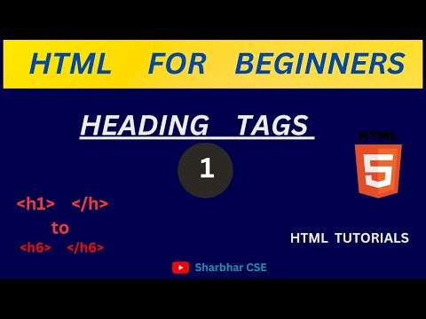 Heading  tags  in html (h1 to h6) l html tutorial