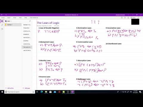 Module 1.2 Laws of logic