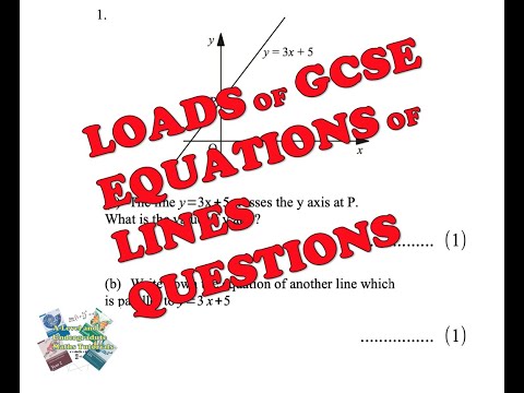 LOADS of GCSE Equations of lines questions