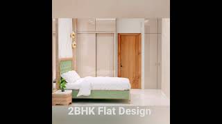 2023 Trending 2BHK Flat Design #3d #flatdesign #trending #ytshorts #elegant #viral