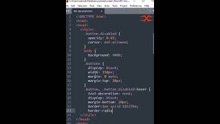 designing a disabled button using html and css