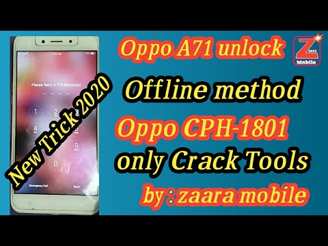 Oppo A71 pattern unlock/cph1801 unlock by Mrt Crack v2.60
