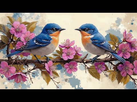 Soothing piano with 4k bird sounds for deep sleep and relaxation nature ambience