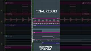How to make Synthwave music in 20 seconds #producertok #flstudio #synthwave #musicproducer