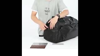 Black fitness bag from Dongguan Sanying bags factory