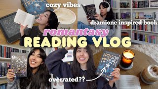 READING VLOG📚🤎 reading romantasy for a week🏰🌹 *spoiler free*