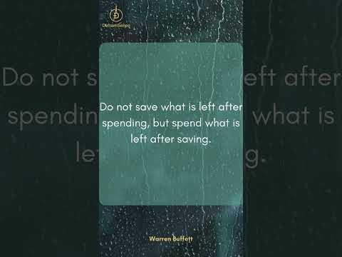 Save First, Spend What’s Left #SmartSaving #BuffettWisdom #moneydiscipline