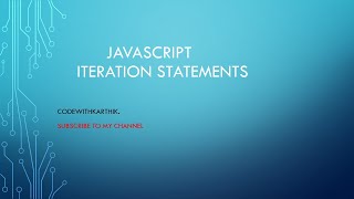 6. Javascript Iteration #coding #css #javascript #webdevelopment #react #html