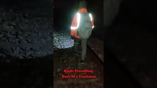 Night Petrollling Duty of a Trackman at 03° Temp. #gangman #railway #mrgharami #railgadi