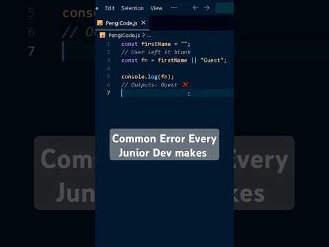 Common Bug Every Junior Dev Makes in JavaScript! #code #coding #javascript #vscode #programming