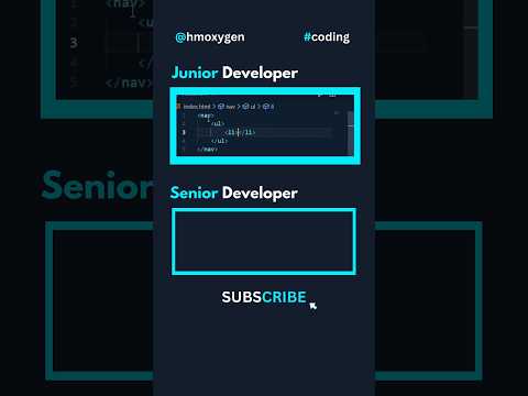 junior vs senior font_end developer #coding #html #vscode #hmoxygen #programming