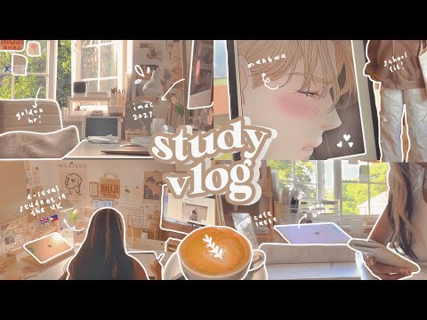 study vlog 🍵 lots of studying, college days, reading manhwa, cleaning my room, apple watch, alevels