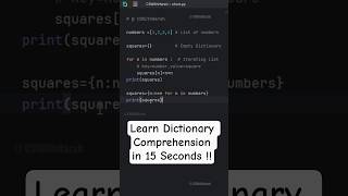 What is Dictionary Comprehension Python #pythontutorial #python #pythoninhindi