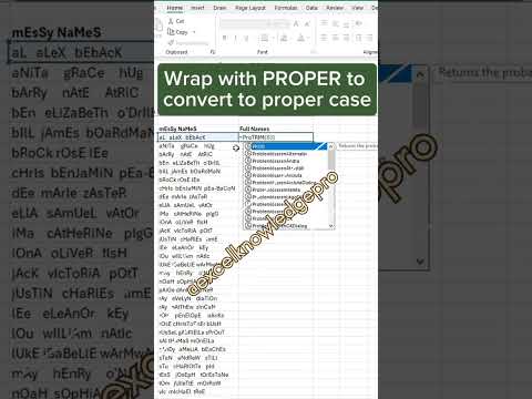 ✅ “Secret Excel Trick:  Text Look Perfect in 1 Second!”🔥 “PROPER Formula: Instantly Fix #shortvideo