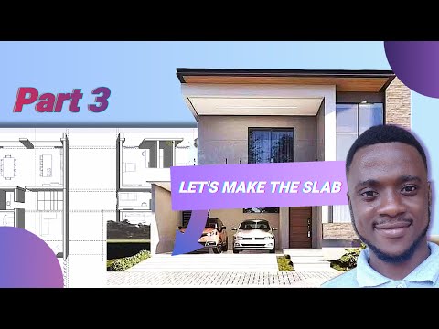 A 3 Bedroom Modern Duplex House Slab Modeling | Part 3