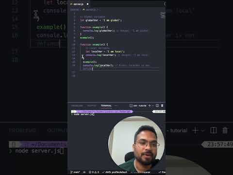 JavaScript Scope Explained: Global and Local Variable #codewithpawan #javascript #nodejs #es6