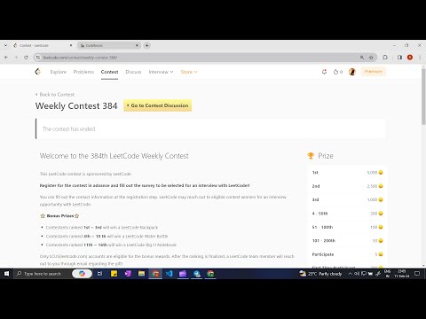 Weekly Contest 384 ||  LeetCode || A B C D || All Questions || C++