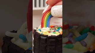 Tiny Chocolate Rainbow cake decor 🧁 #miniature #tinycakes