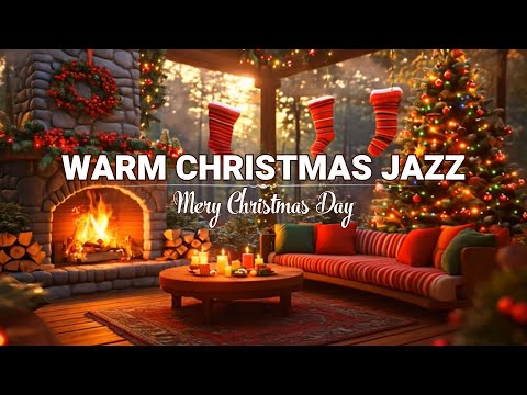 Cozy Christmas Ambience 2025 🎁 Instrumental Christmas Music with Cracking Fireplace