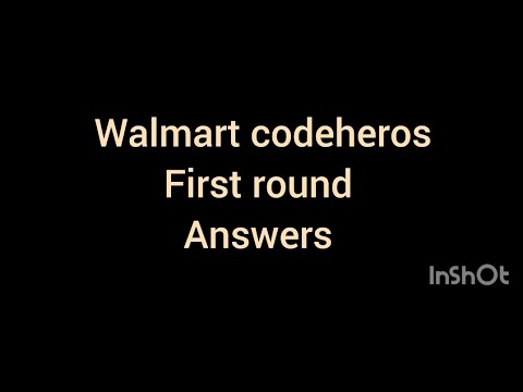 WALMART CODEHEROS FIRST ROUND PRACTISE QUESTION